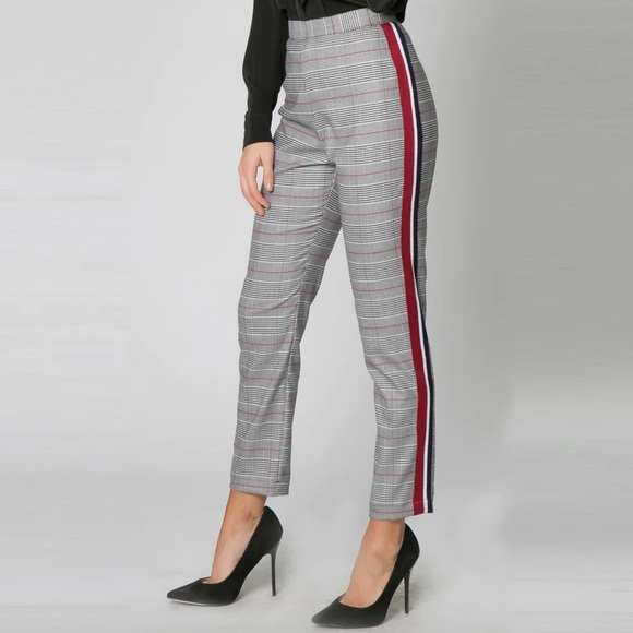 Lavender Brown | High Waisted Plaid Pants - Picture 2 of 4